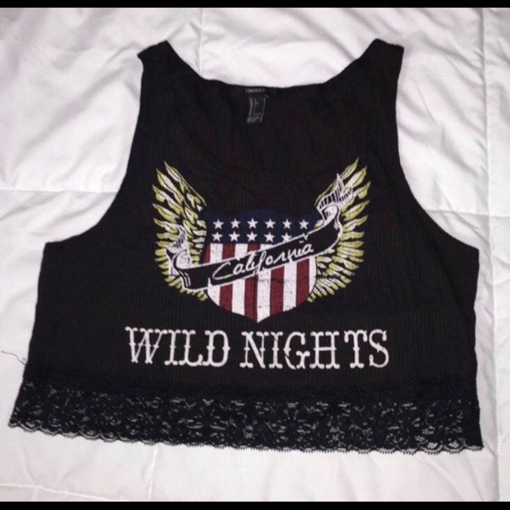 “WILD NIGHTS” Crop Tank Top